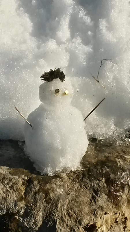 Bonhomme de neige de Caroline 26 mars 2016